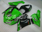 Kawasaki NINJA ZX6R 2005-2006 Injection ABS Fairing - Factory Style - Black Green - MFS3785